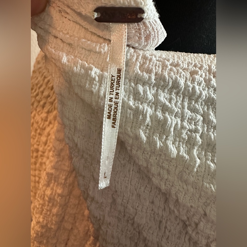 🐰 Free People Zoe Crop Top (EUC;White; Sz Large) - Picture 3 of 7